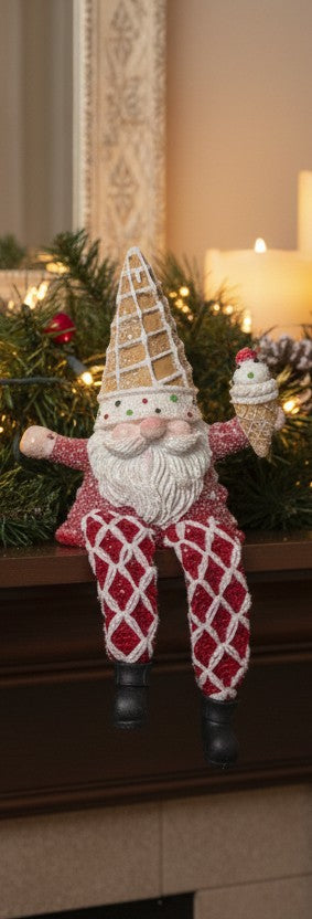 Santa Gnome Shelf Sitter