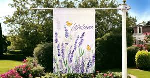 Lavendar Fields garden flag