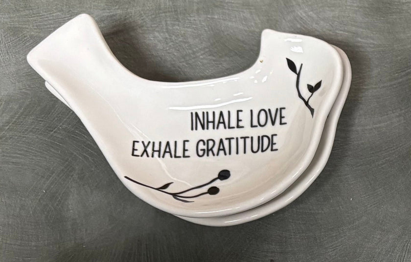 Ceramic Bird Trinket Dish