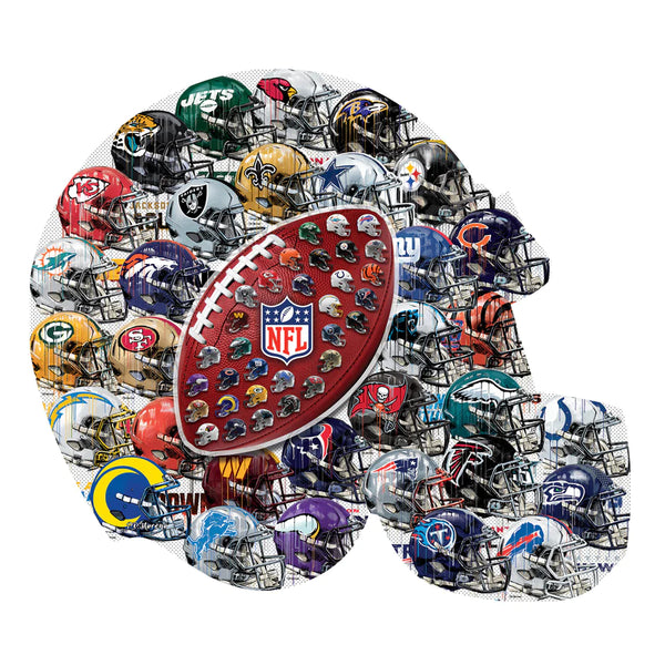 NFL Drip Art 500 Piece Helmet Shaped Puzzle