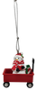Snowman in wagon ornament