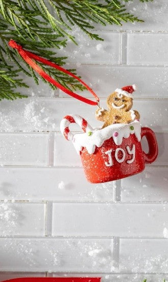 Baking Spirits Bright Ornament Resin Gingerbread in Mug, 2.5
