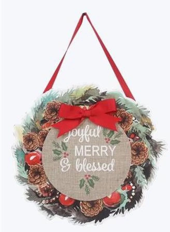 Wooden Christmas wreath