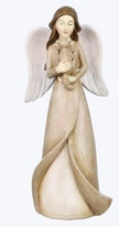 Angel holding a cat or dog