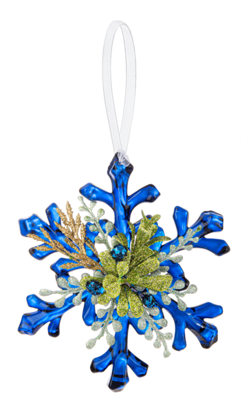 Mistletoe Snowflake Ornament
