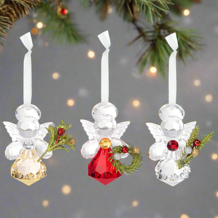Kissing Krystals Angel Ornaments