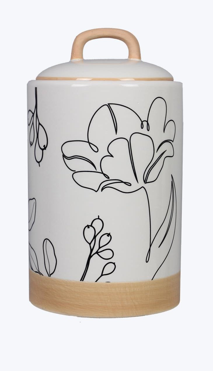 Simple floral canasters