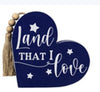 Wooden 4th of July Heart Tabletop sign