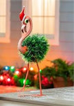 Christmas Flamingo Garden Decor