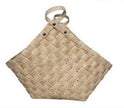 Wooden weaved handle basket