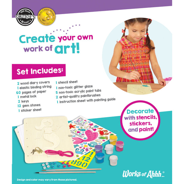 Mermaid Secret Diary Wood Paint Set-4y+
