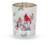 Holiday Cardinal Glass Tealight Holder