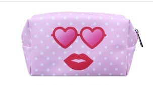 Heart makeup bag