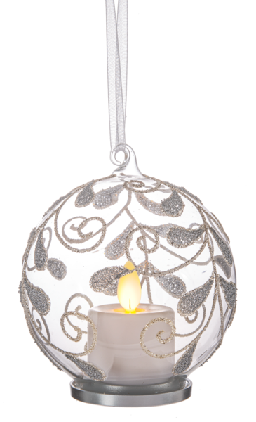 LED Silver Bead Ornaments