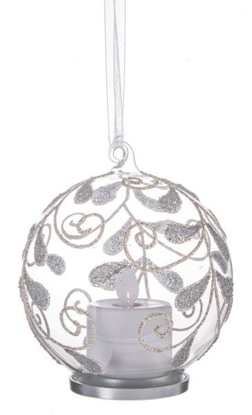 LED Silver Bead Ornaments