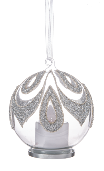 LED Silver Bead Ornaments