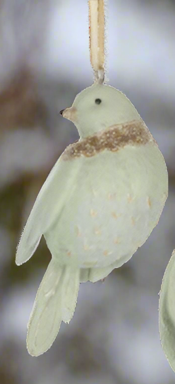 Glittered Bird Ornaments