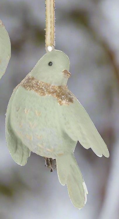 Glittered Bird Ornaments