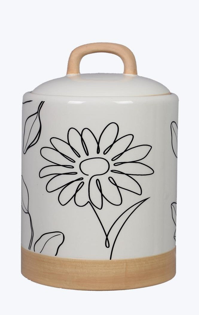 Simple floral canasters