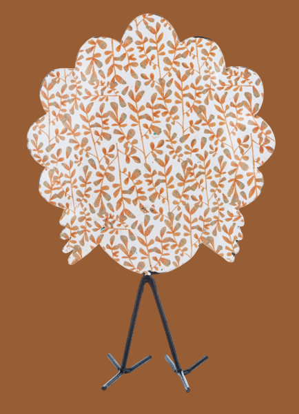 Pillowed Metal Botanical Turkey Figurine