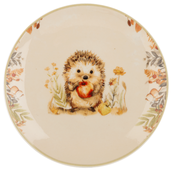 Fall snack plate with forest friends