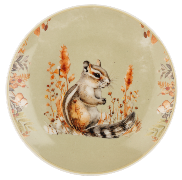 Fall snack plate with forest friends