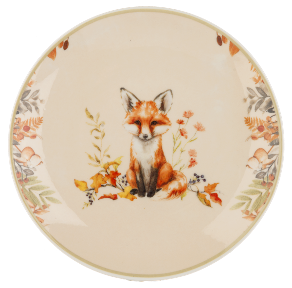Fall snack plate with forest friends