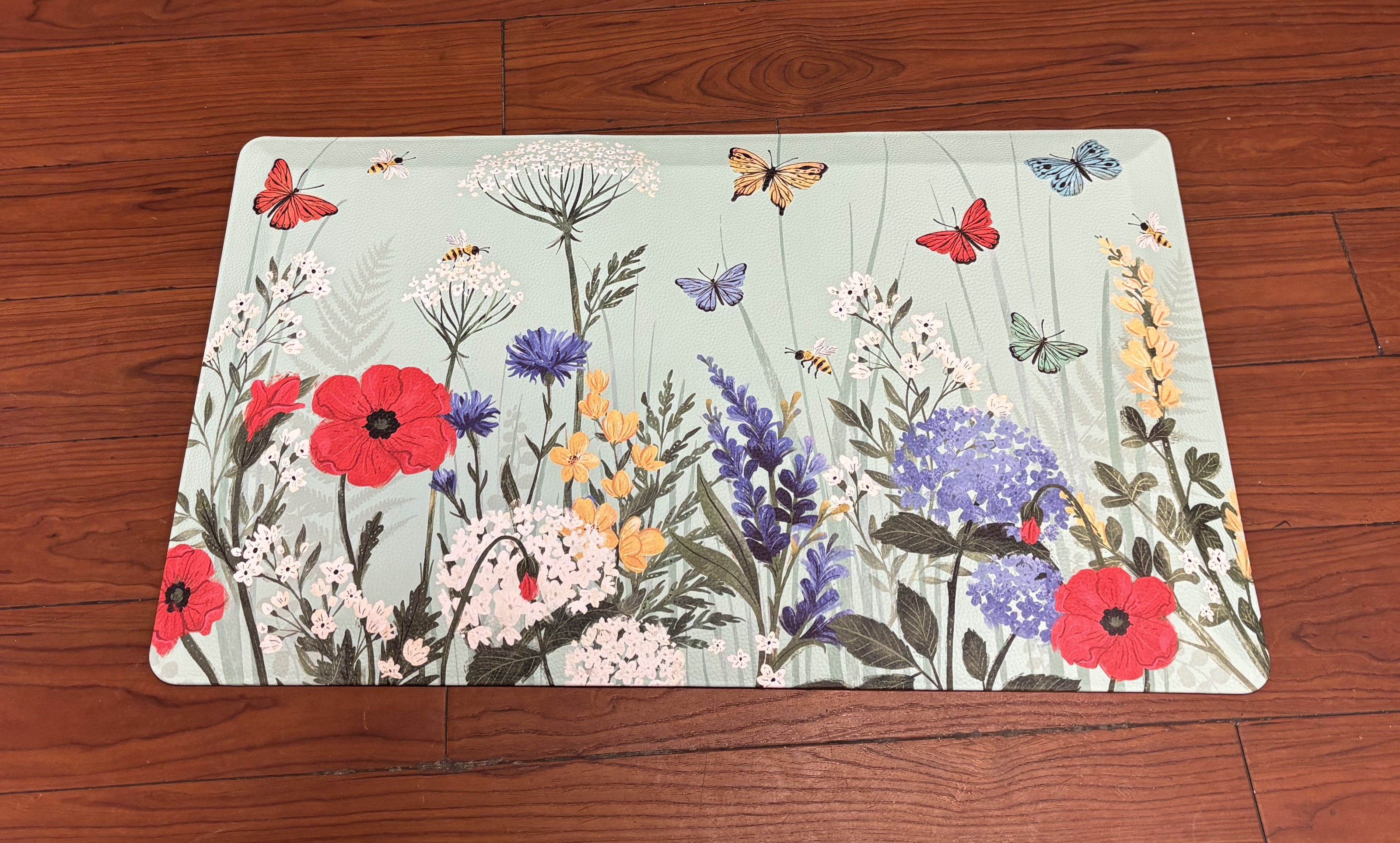 Floral and Butterfly ani-fatigue mat