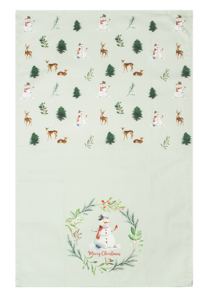 Snowman Tea Towel