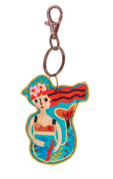 Whimsy Embroidered & Beaded Purse Charm