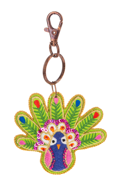 Whimsy Embroidered & Beaded Purse Charm