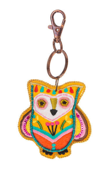 Whimsy Embroidered & Beaded Purse Charm