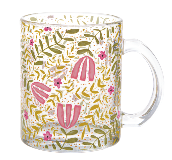 Flower Fun 11 oz Glass Mug