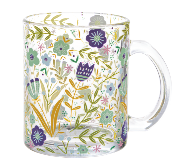 Flower Fun 11 oz Glass Mug