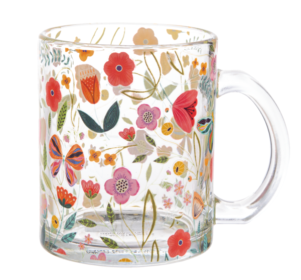 Flower Fun 11 oz Glass Mug