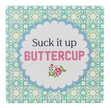 Comical ceramic set of four coasters