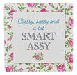 Comical ceramic set of four coasters