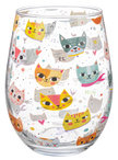 Dog or Cat stemless wine glass