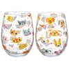 Dog or Cat stemless wine glass