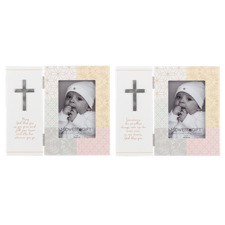 Hinged Religious Baby 4x6 Frames