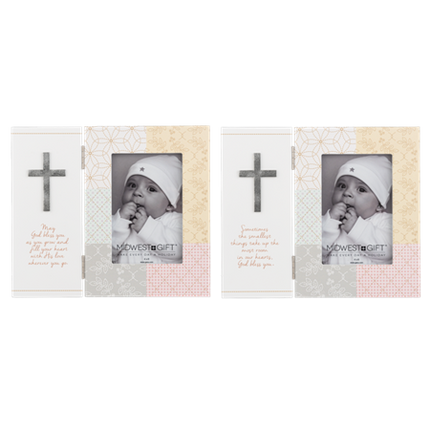Hinged Religious Baby 4x6 Frames