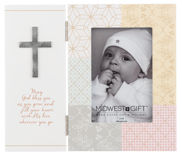 Hinged Religious Baby 4x6 Frames
