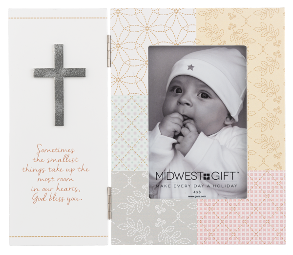Hinged Religious Baby 4x6 Frames
