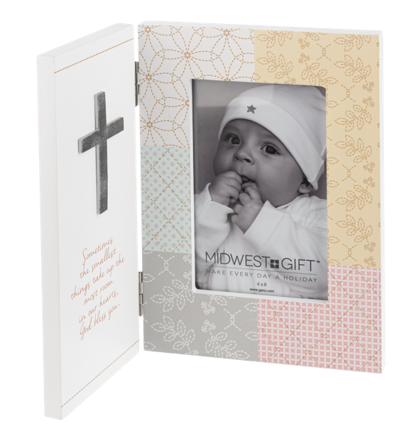 Hinged Religious Baby 4x6 Frames