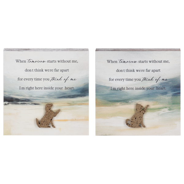 Bereavement Watercolor Pet Message Art Blocks