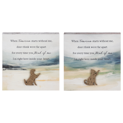 Bereavement Watercolor Pet Message Art Blocks