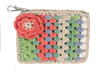 Crochet Granny Square Flower Coin Purse