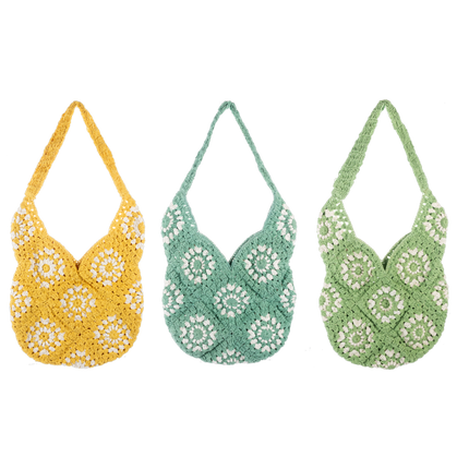 Crochet Hobo Tote Bag