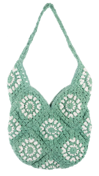Crochet Hobo Tote Bag