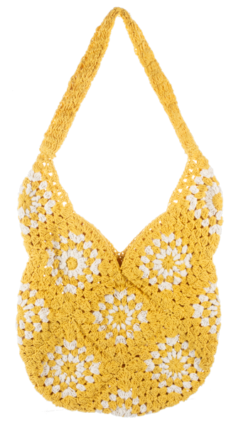 Crochet Hobo Tote Bag